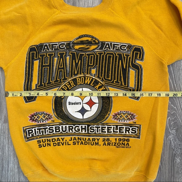Vintage Pittsburgh Steelers Crewneck Sweatshirt - Super Bowl XXX - 1995 NFL - M - Picture 5 of 6